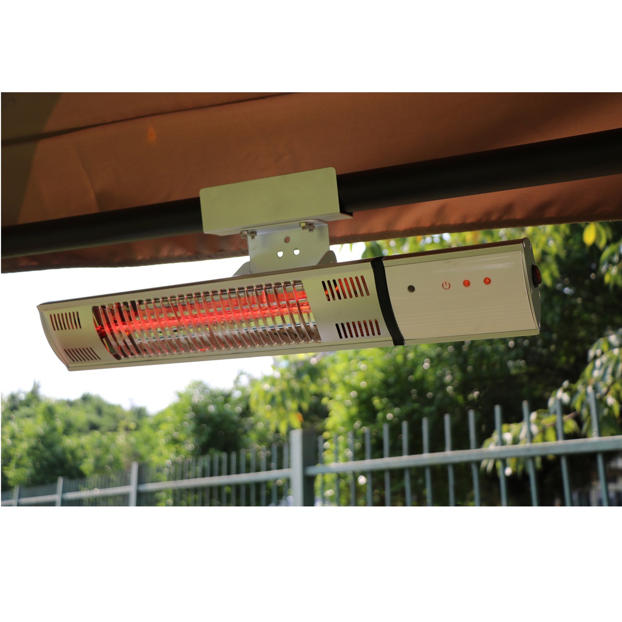 Voir la diapositive 5 : FAVEX Parasol chauffant électrique acier - ALBA