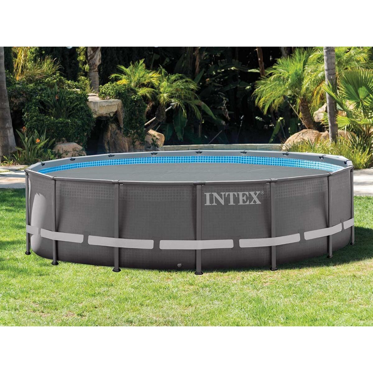 INTEX Bâche à bulles renforcée ronde pour piscine tubulaire Intex Ø 5,49 m  - Intex