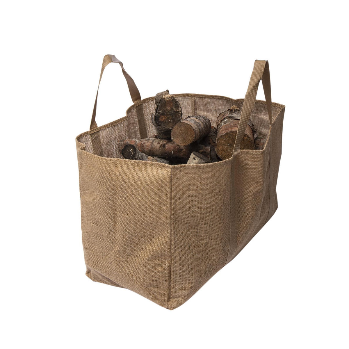 WERKAPRO Sac porte bûches en jute naturel WERKA PRO