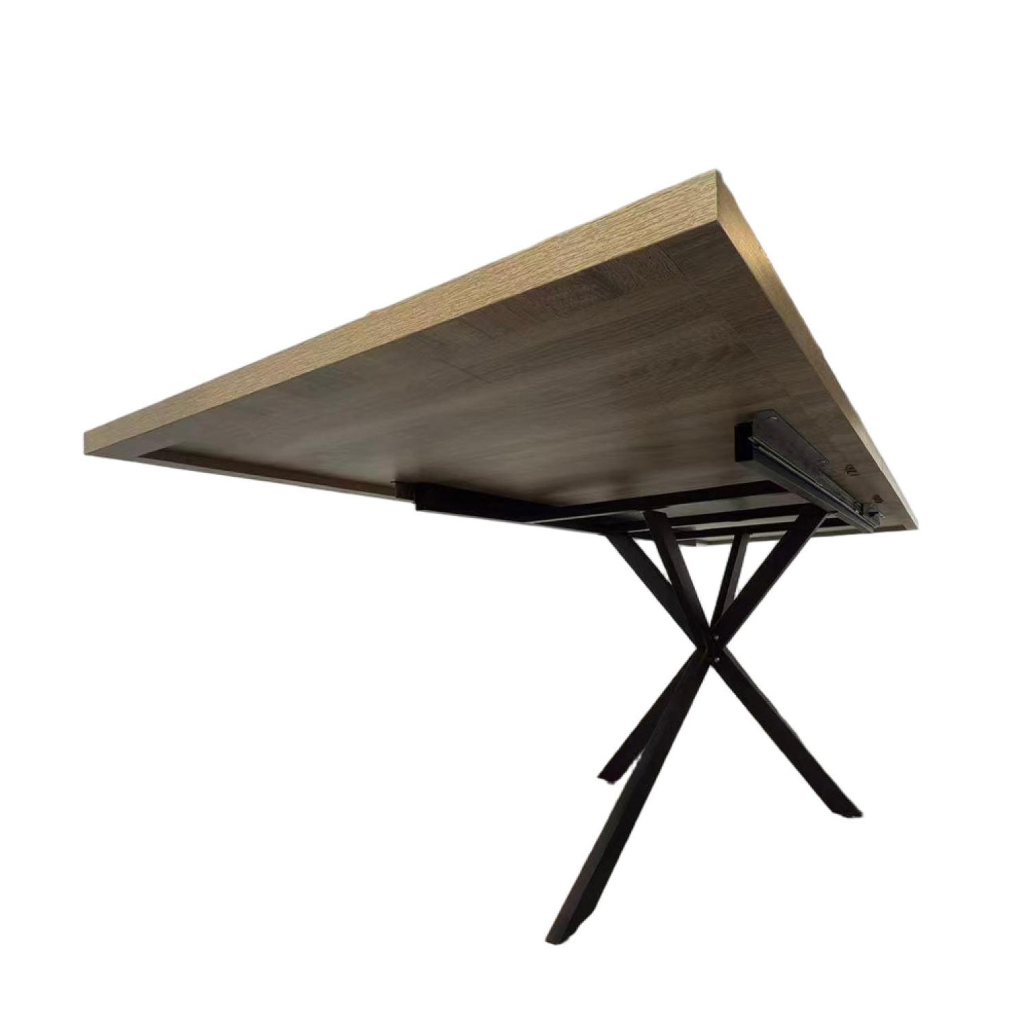 Voir la diapositive 6 : CONCEPT USINE Table extensible 8 personnes effet bois 200cm inga