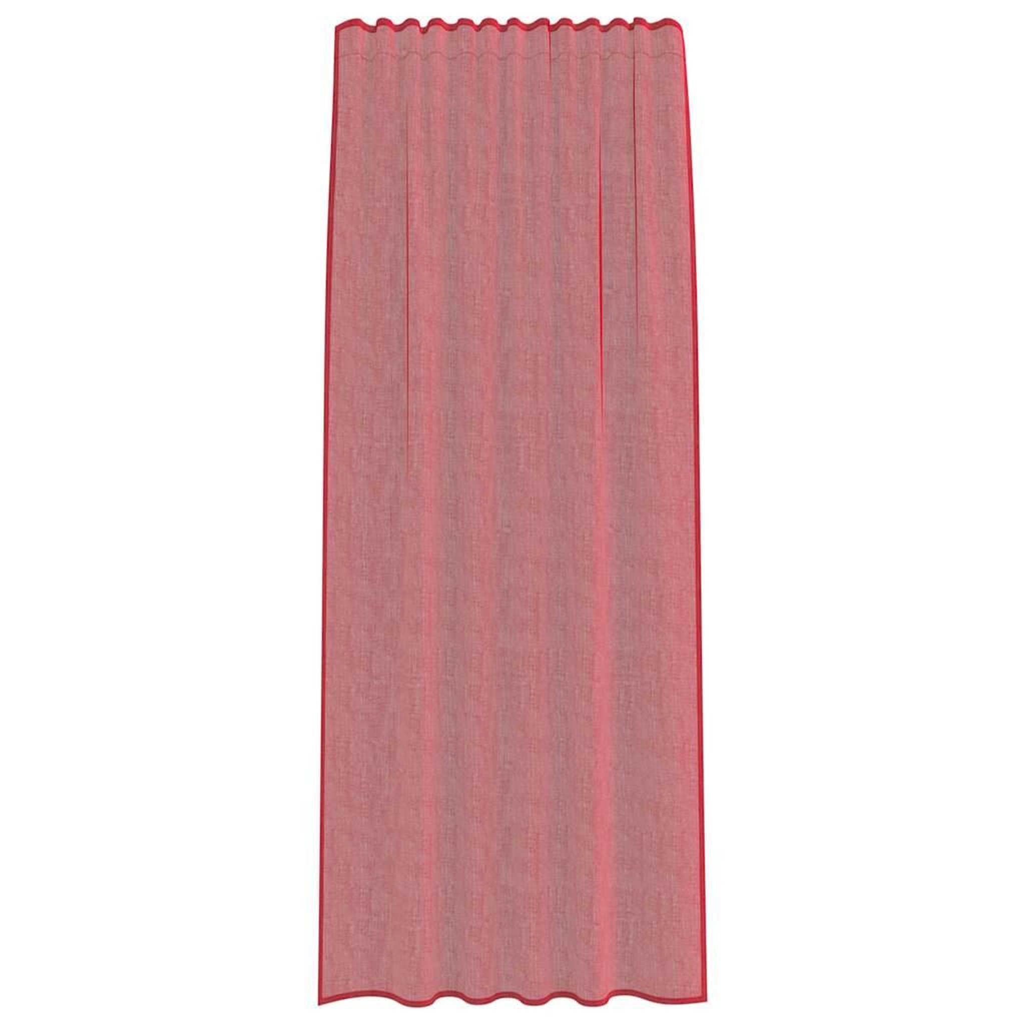 Voir la diapositive 4 : VIDAXL Rideaux en voile avec boucles 2 pcs rouge bordeaux 140x245 cm