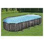 Voir la diapositive 2 : BESTWAY Piscine tubulaire ovale - Décor bois - 732x366x122cm - POWER STEEL™