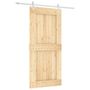 Voir la diapositive 2 : VIDAXL Porte coulissante et kit de quincaillerie 95x210 cm pin massif