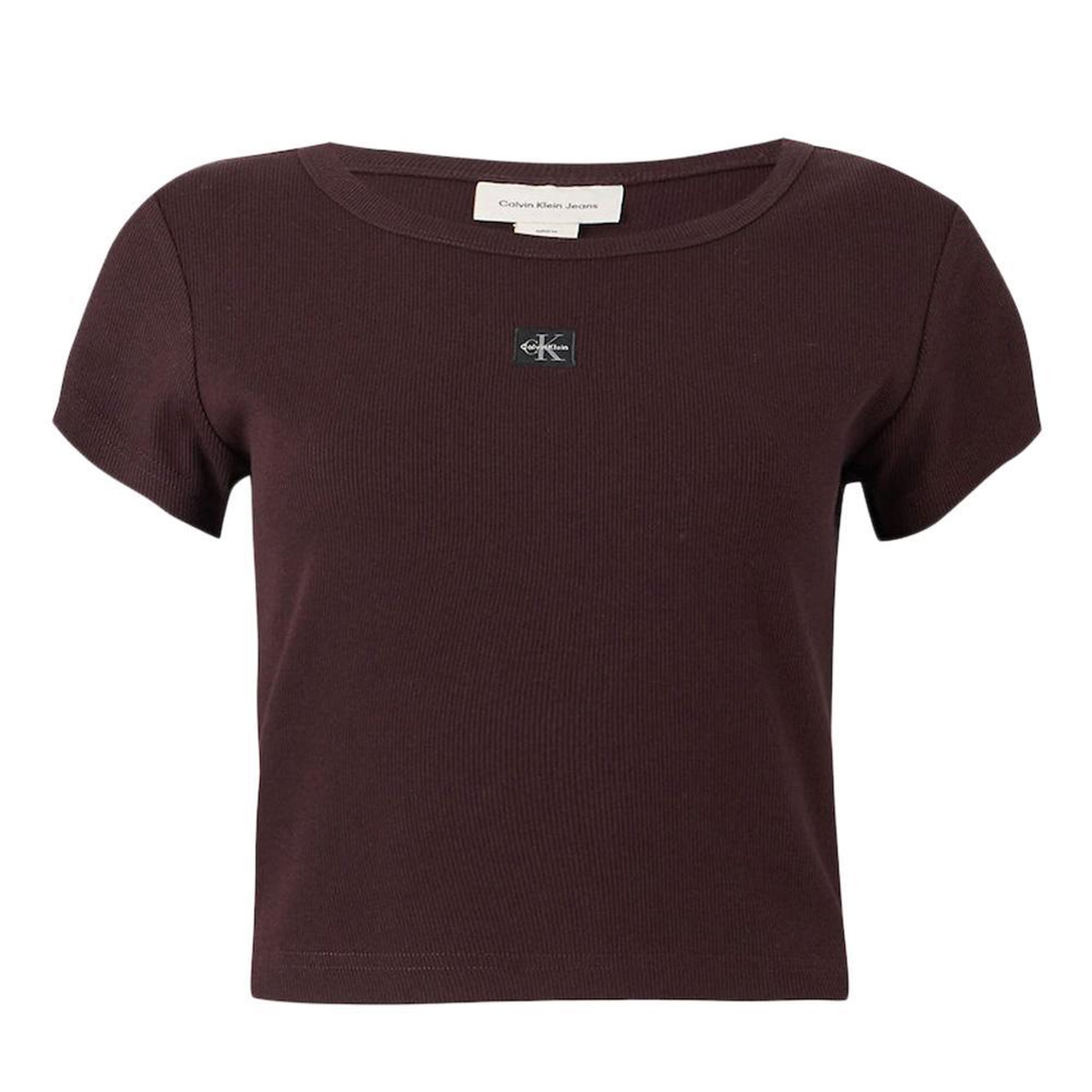 Voir la diapositive 2 : CALVIN KLEIN JEANS T-Shirt Marron Femme Calvin Klein Label 2x2