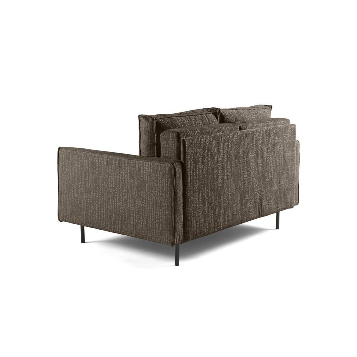 LISA DESIGN Charlie - canapé droit 2 places - en tissu velours relief