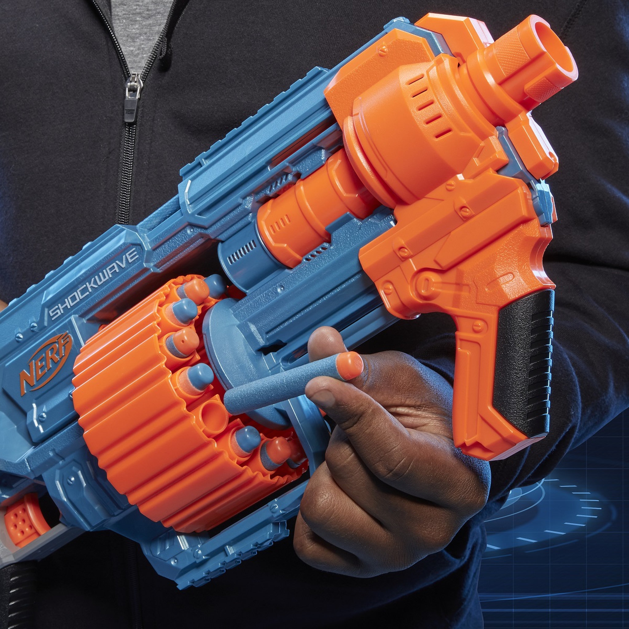 Voir la diapositive 5 : HASBRO Pistolet Elite 2.0 Shockwave RD-15 Nerf