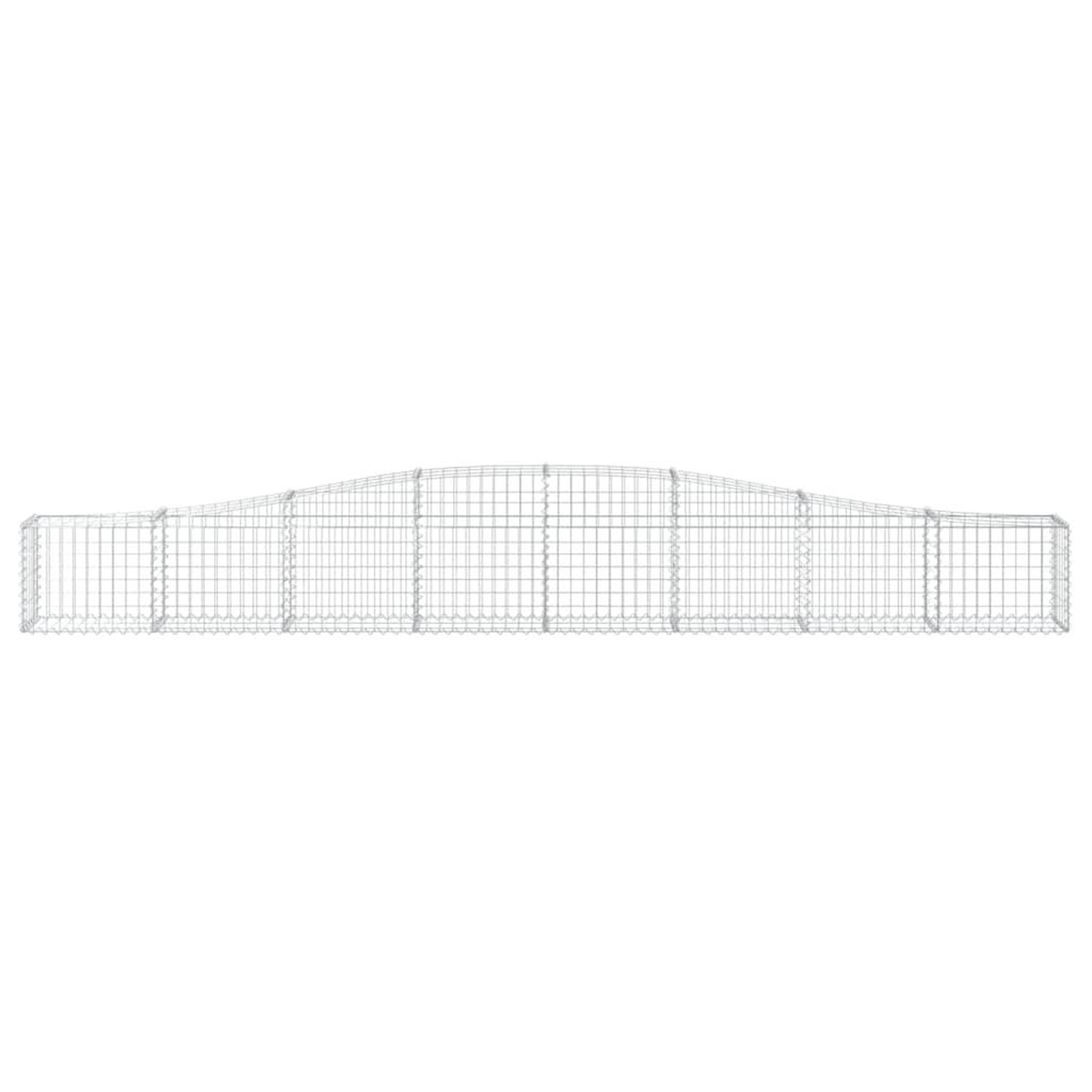 Voir la diapositive 4 : VIDAXL Paniers a gabions arques 15 pcs 400x30x40/60 cm Fer galvanise