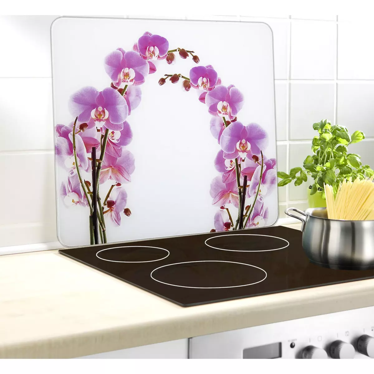 Wenko Couvre-plaque - Fleur d'orchidée