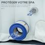 Voir la diapositive 5 : OUTSUNNY Lot de 8 cartouches filtrantes pour spa - cartouches de filtration - PP bleu fibres Dacron blanc