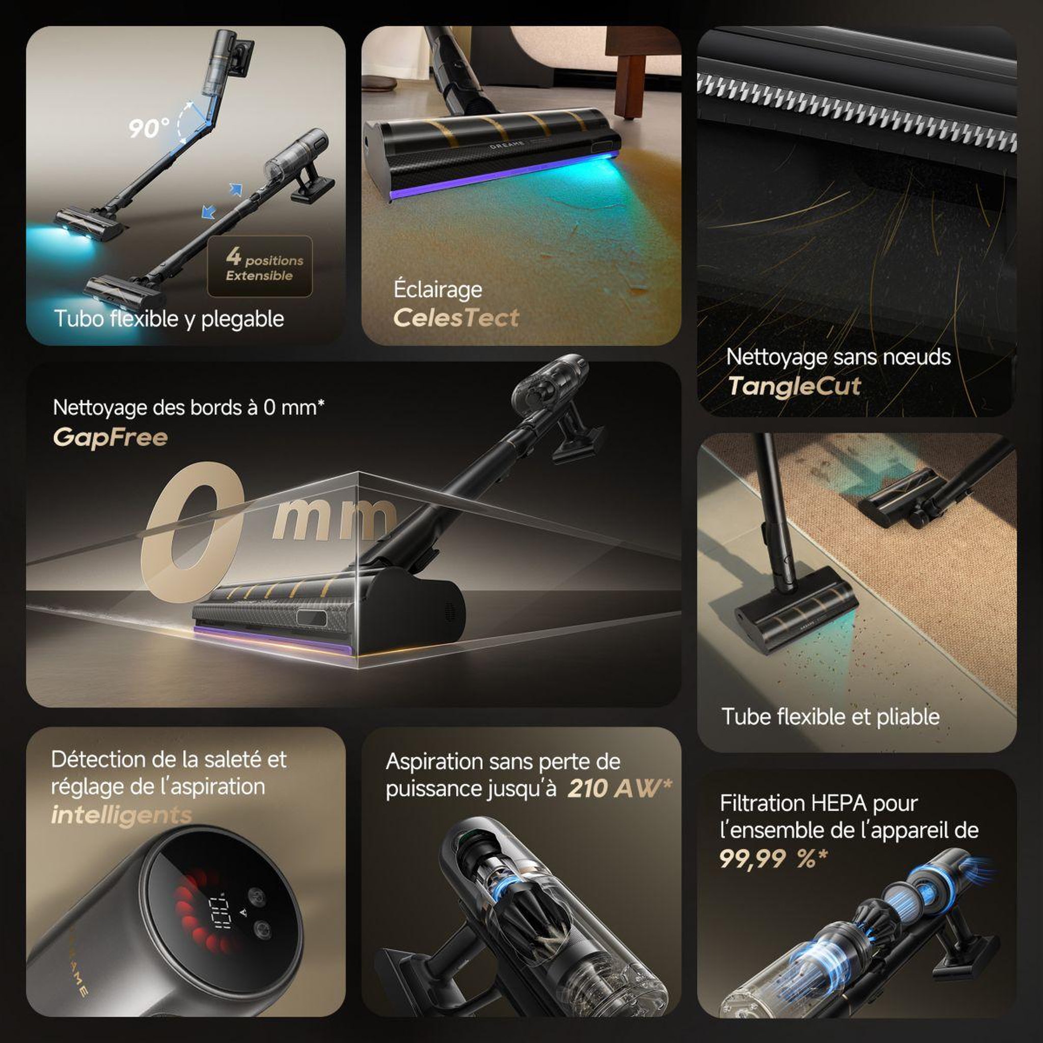 Voir la diapositive 5 : DREAME Aspirateur balai v20 pro