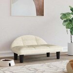 VIDAXL Lit pour chien creme 70x52x30 cm velours