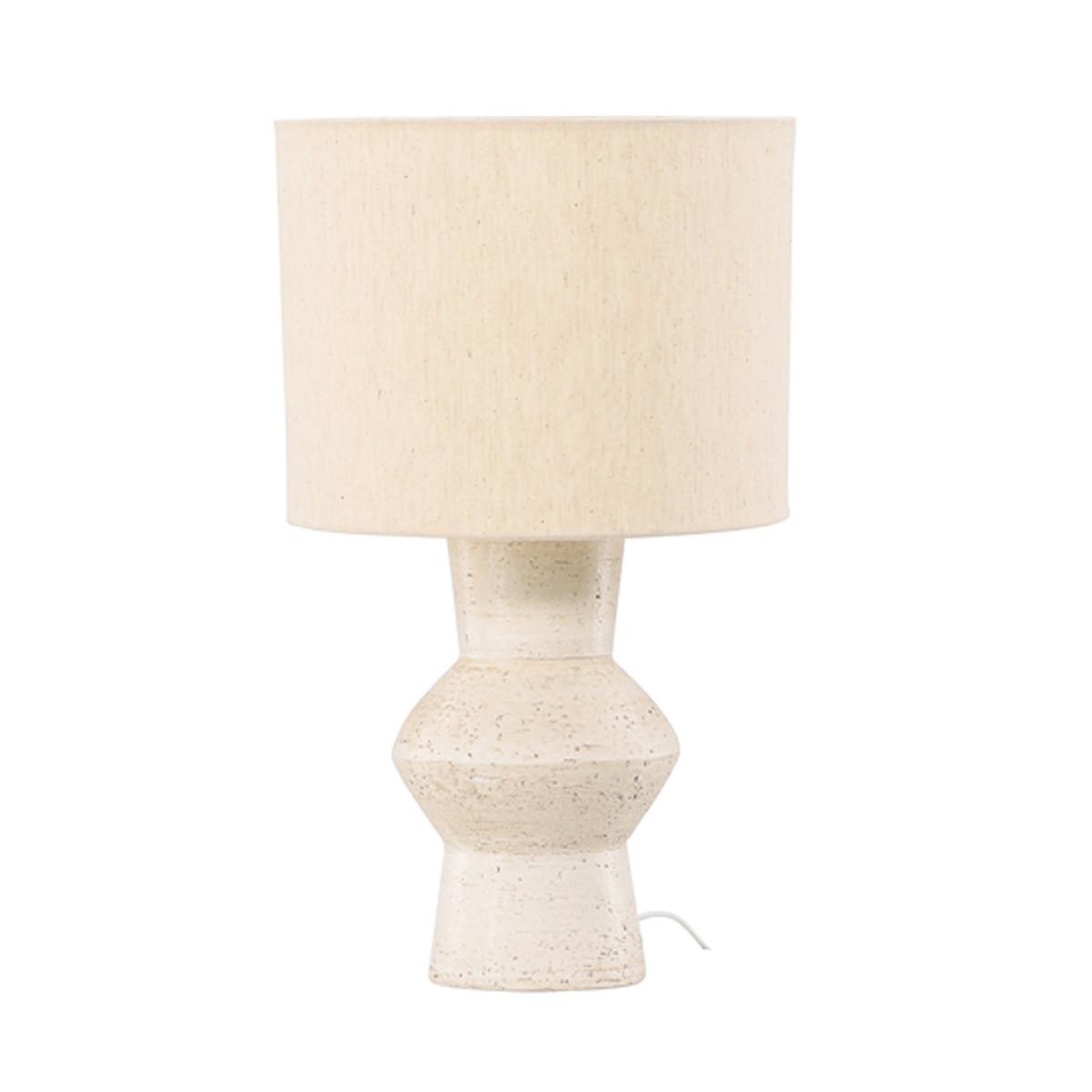 Paris Prix Lampe à poser en terre cuite  valon  52cm ivoire
