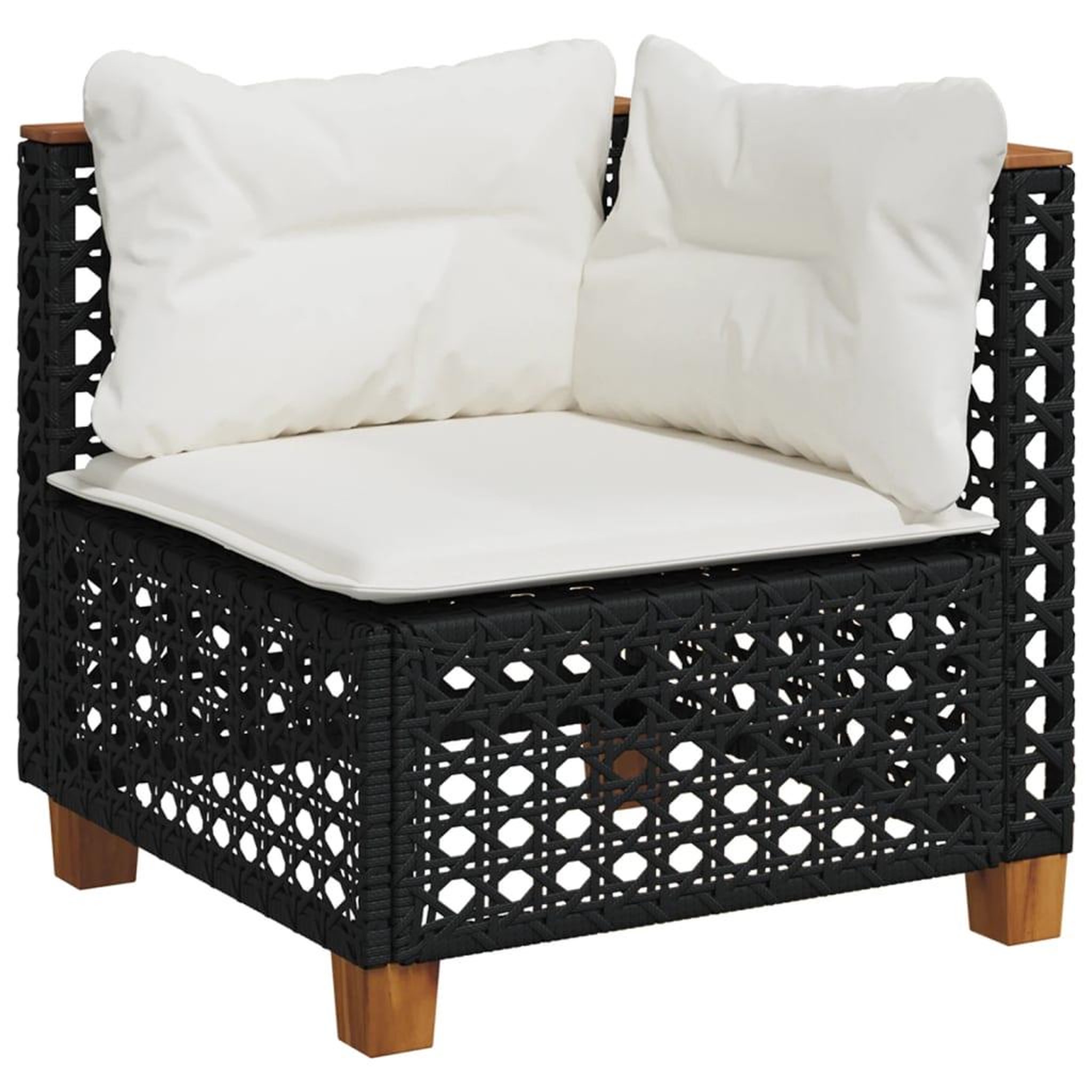 Voir la diapositive 3 : VIDAXL Salon de jardin 10 pcs avec coussins noir resine tressee