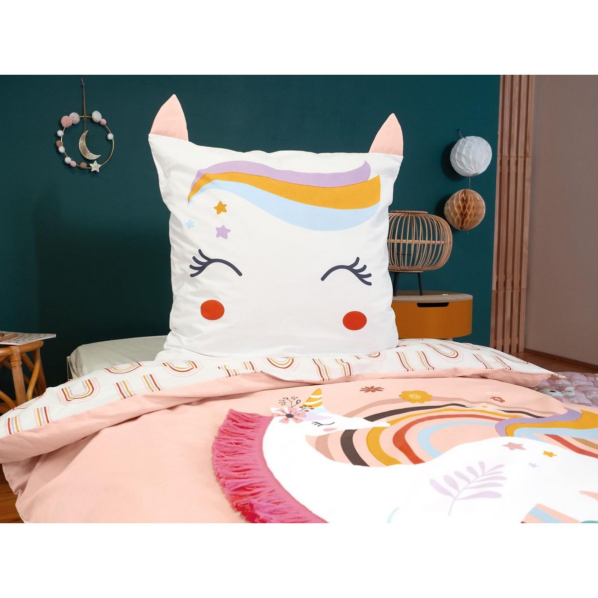 Home collection Parure de couette 2pcs 140x200cm better coton bci made in green galak