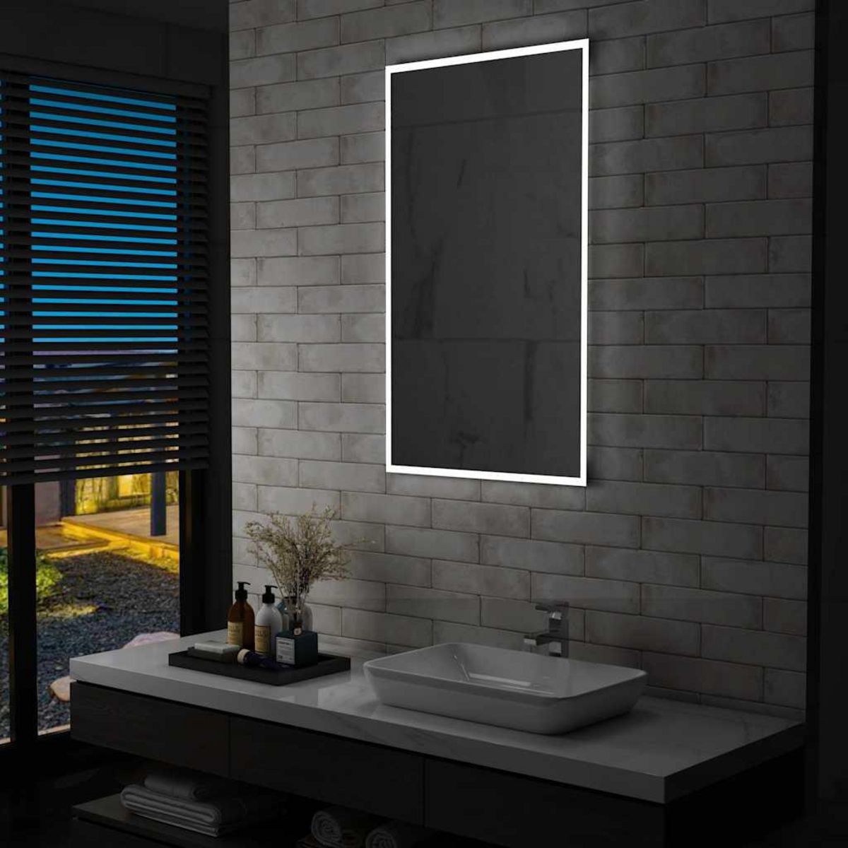 VIDAXL Miroir mural a LED pour salle de bains 60x100 cm