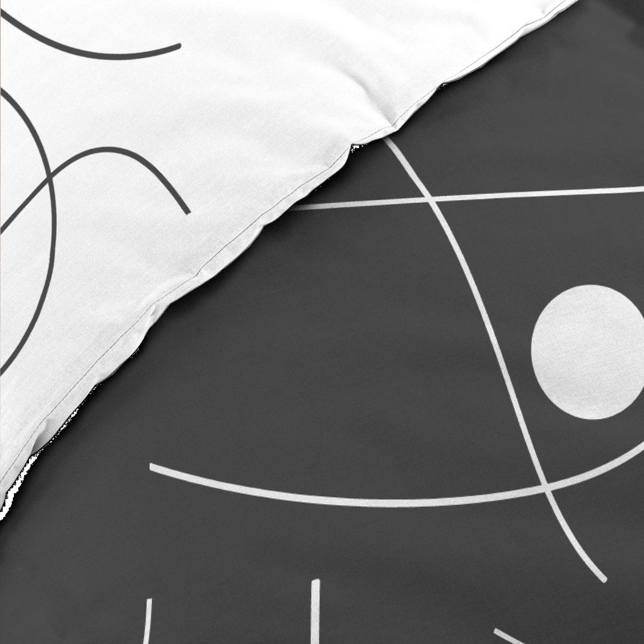 Voir la diapositive 4 : Douceur d'Intérieur Parure de Lit 2 Pièces Réversible  Sonate  140x200cm Gris
