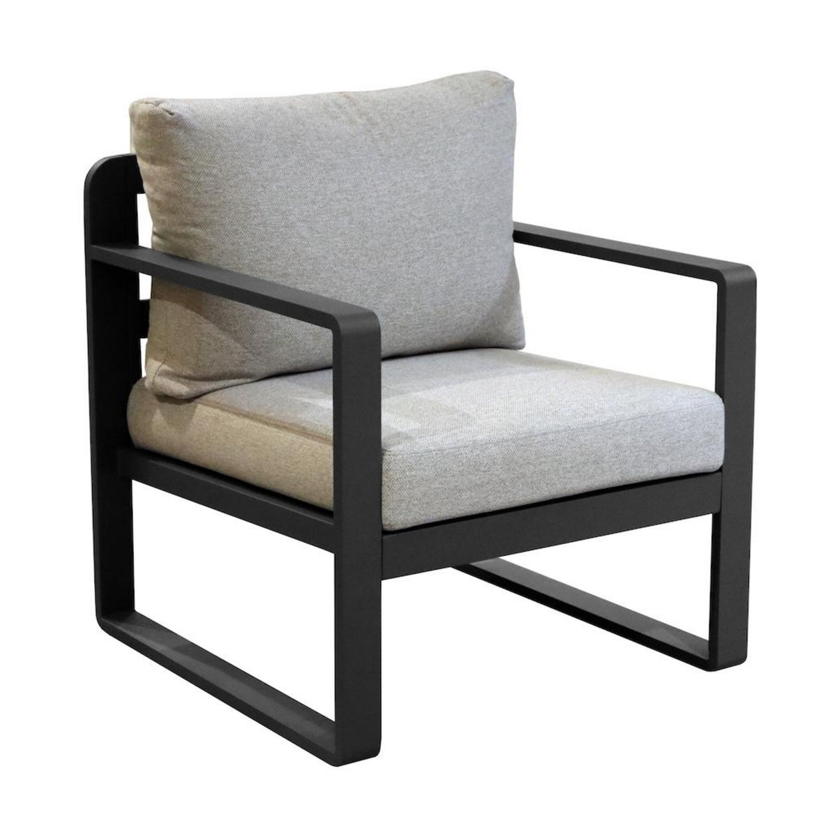 Proloisirs Fauteuil sofa - MOJITO II - Aluminium époxy - Graphite/Gris
