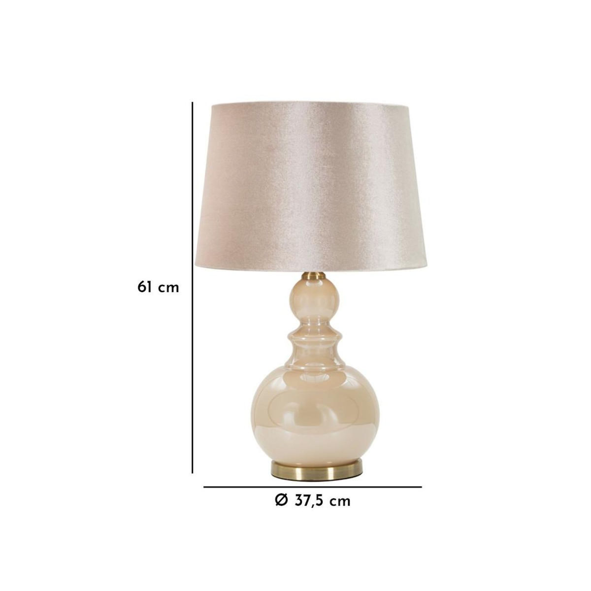 Paris Prix Lampe à Poser Design en Verre  Perly  61cm Pearl
