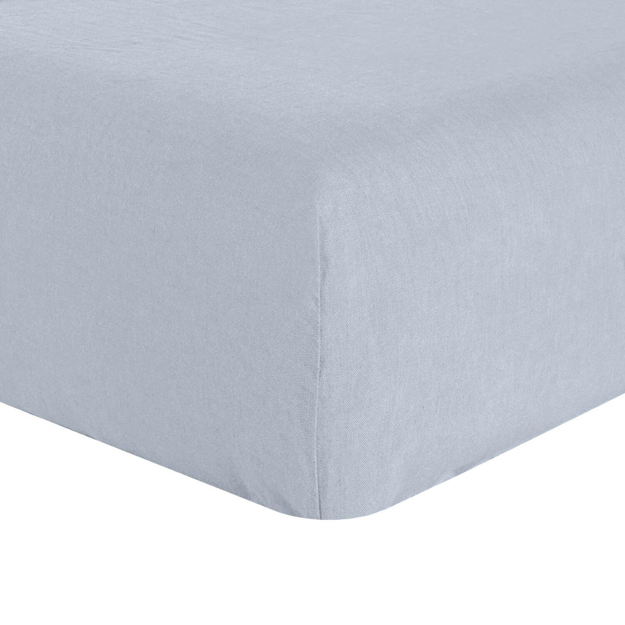 Voir la diapositive 1 : BATON ROUGE Drap housse 100% lin lavé 160g kiwi