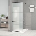 VIDAXL Paroi de douche Noir 80x195 cm Verre ESG depoli