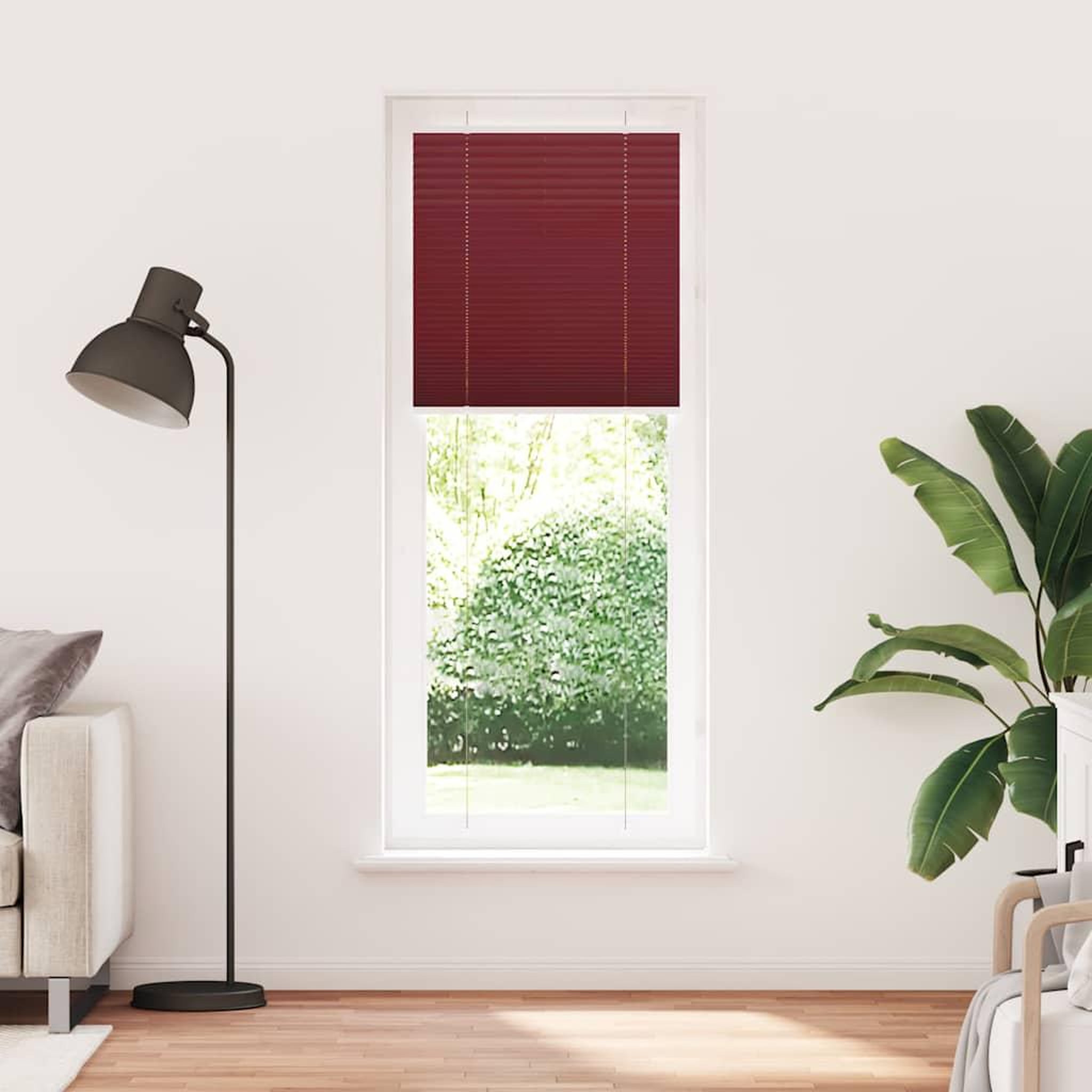 Voir la diapositive 2 : VIDAXL Store plisse rouge bordeaux 70x200 cm largeur du tissu 69,4 cm