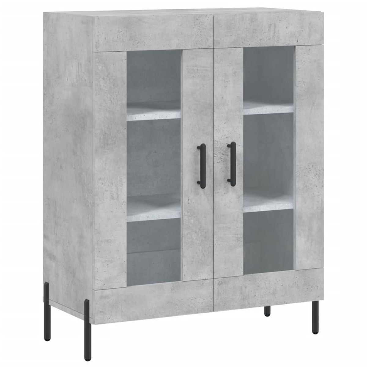 VIDAXL Buffet gris beton 69,5x34x90 cm bois d'ingenierie