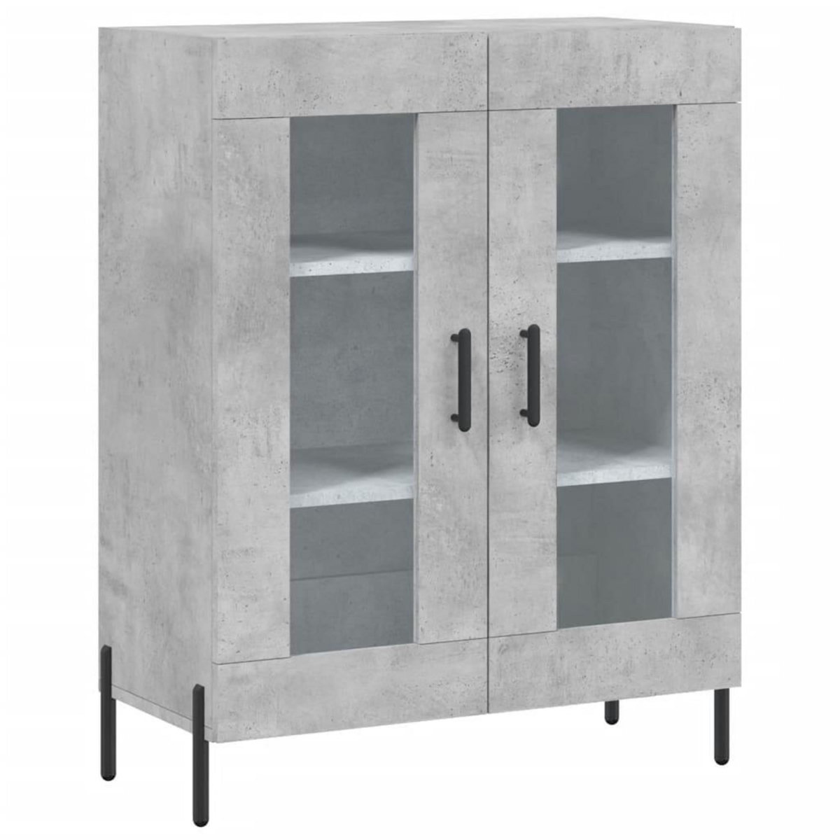 VIDAXL Buffet gris beton 69,5x34x90 cm bois d'ingenierie