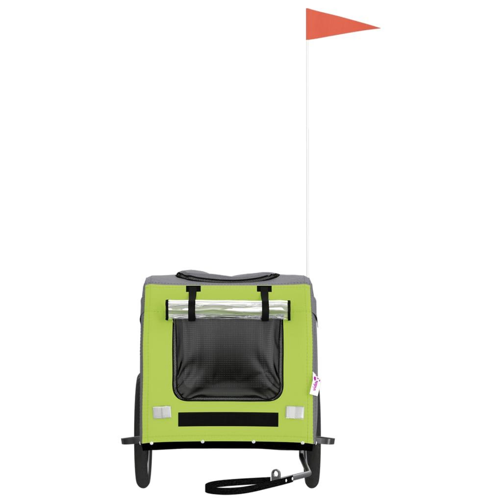 Voir la diapositive 4 : VIDAXL Remorque de velo pour animaux de compagnie vert et gris