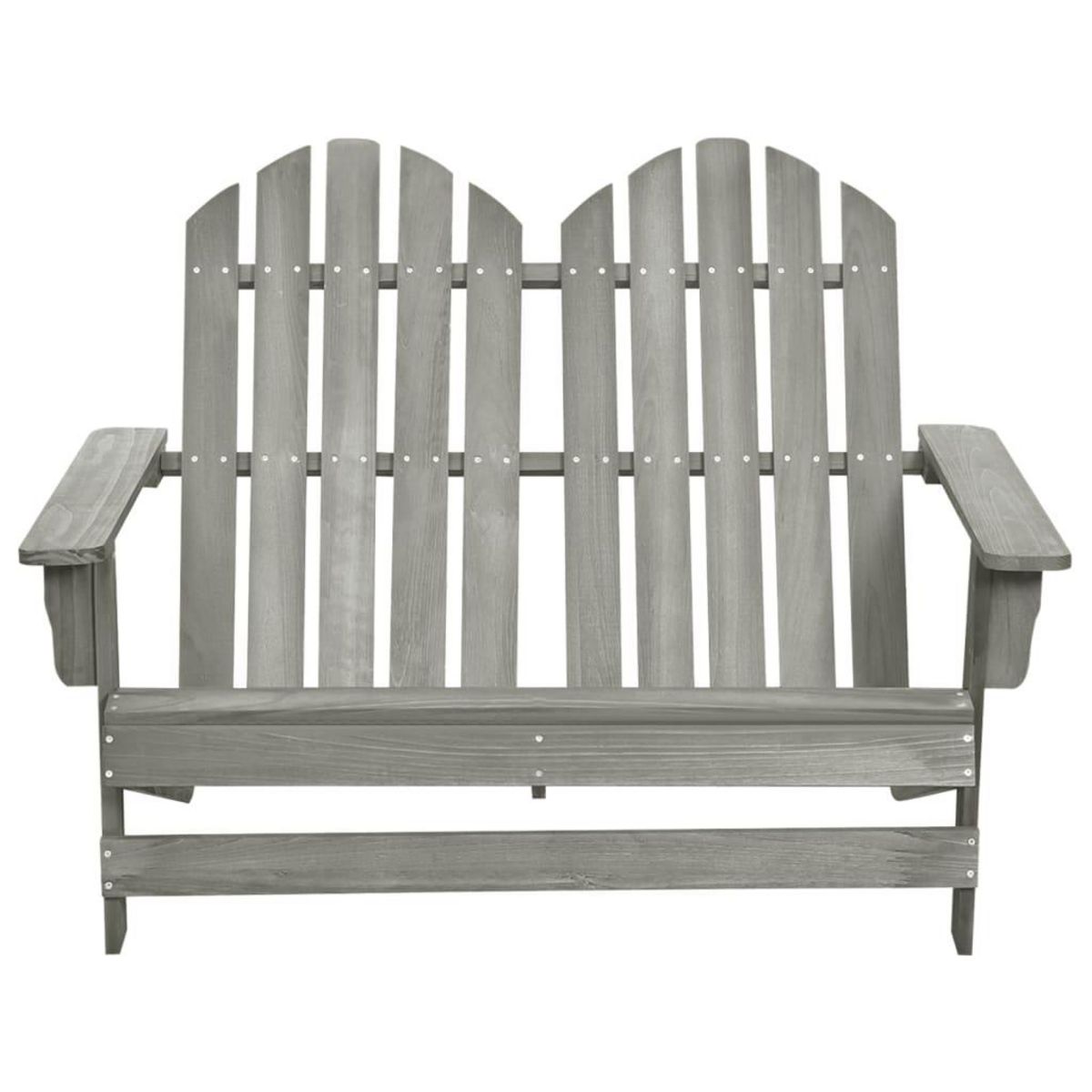 VIDAXL Chaise de jardin Adirondack 2 places bois de sapin massif gris