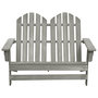 Voir la diapositive 2 : VIDAXL Chaise de jardin Adirondack 2 places bois de sapin massif gris