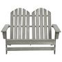 Voir la diapositive 2 : VIDAXL Chaise de jardin Adirondack 2 places bois de sapin massif gris