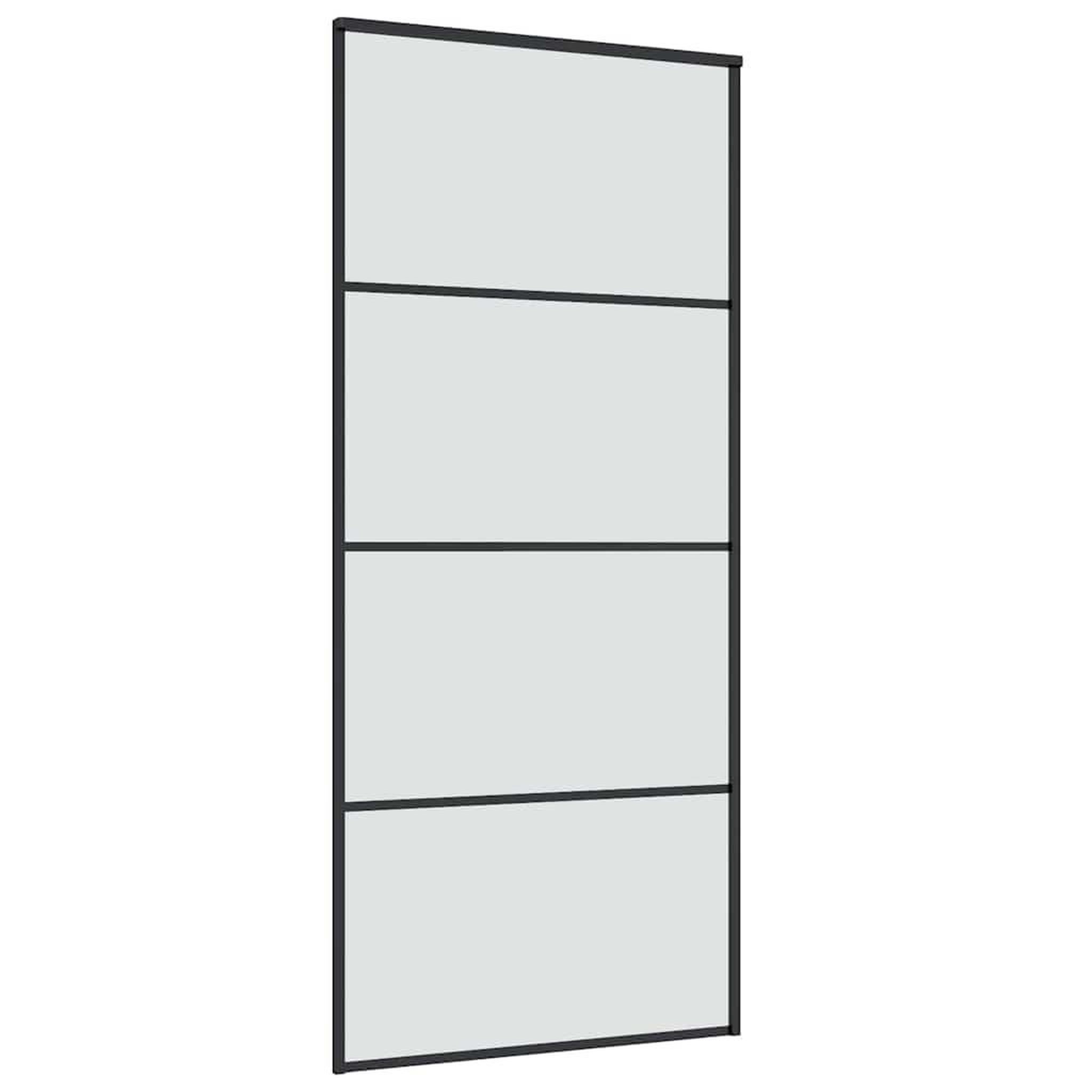 Voir la diapositive 4 : VIDAXL Porte coulissante avec kit de quincaillerie 90x205 cm Verre ESG