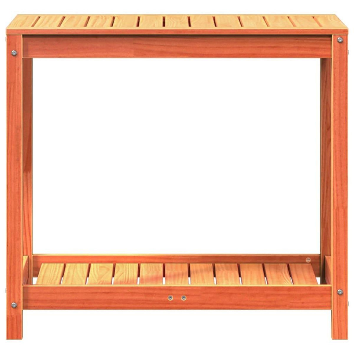 VIDAXL Table de rempotage avec etagere cire marron bois massif de pin