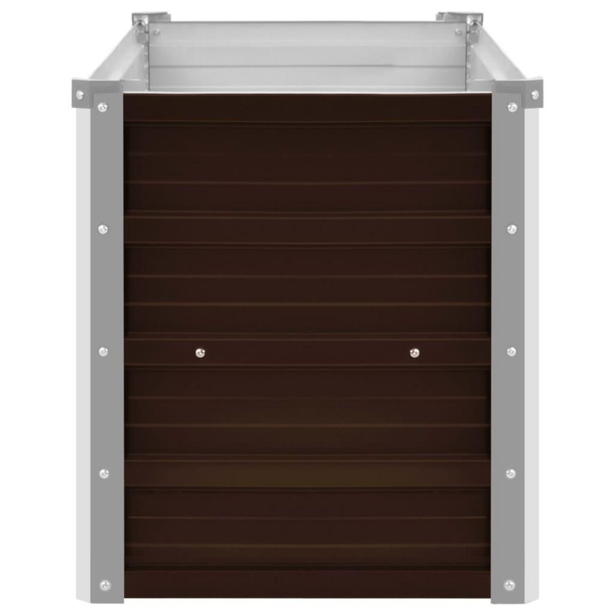 VIDAXL Lit sureleve de jardin Marron 160x40x45 cm Acier galvanise