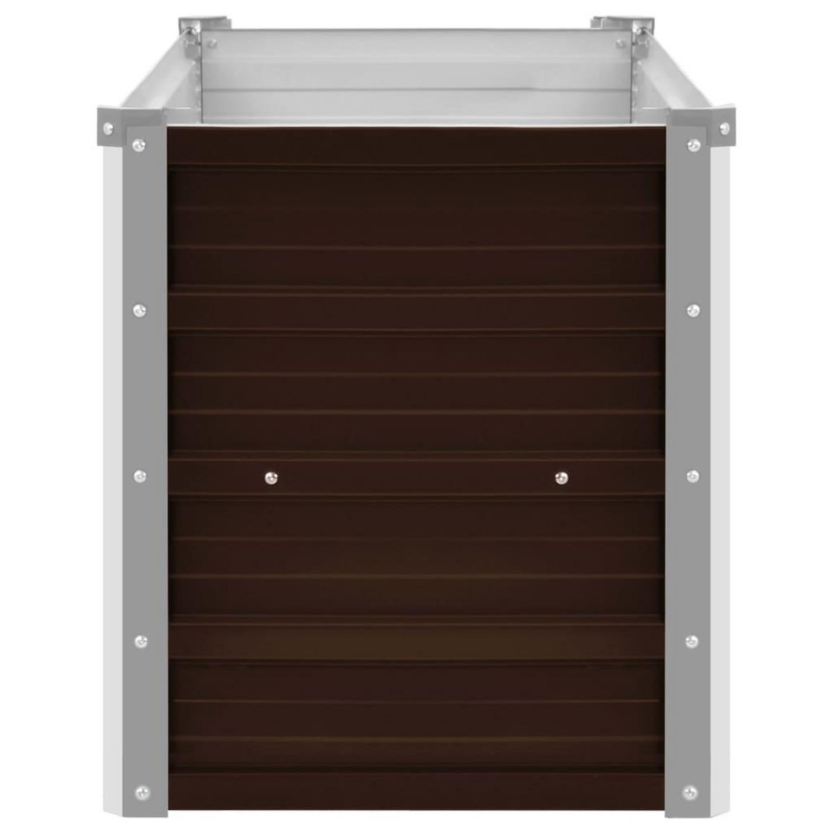 VIDAXL Lit sureleve de jardin Marron 160x40x45 cm Acier galvanise