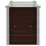 Voir la diapositive 4 : VIDAXL Lit sureleve de jardin Marron 160x40x45 cm Acier galvanise