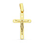 Voir la diapositive 1 : L'ATELIER D'AZUR Pendentif  - Médaille Christ sur la Croix Or 18 Carats 750 Jaune - Chaine Offerte