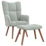 Voir la diapositive 2 : VIDAXL Chaise de relaxation avec repose-pied Gris clair Velours
