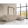Voir la diapositive 2 : BEST MOBILIER Felix - canapé modulable d'angle droit 4 places en tissu texturé