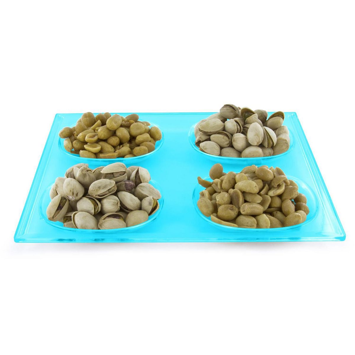 Saveur et dégustation 4 coupelles avec plateau - Turquoise