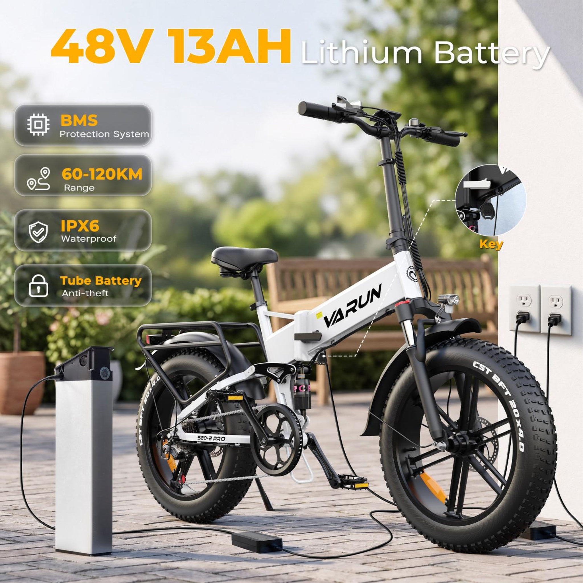 Voir la diapositive 5 : VARUN Vélo électrique pliable varun s20-2 pro