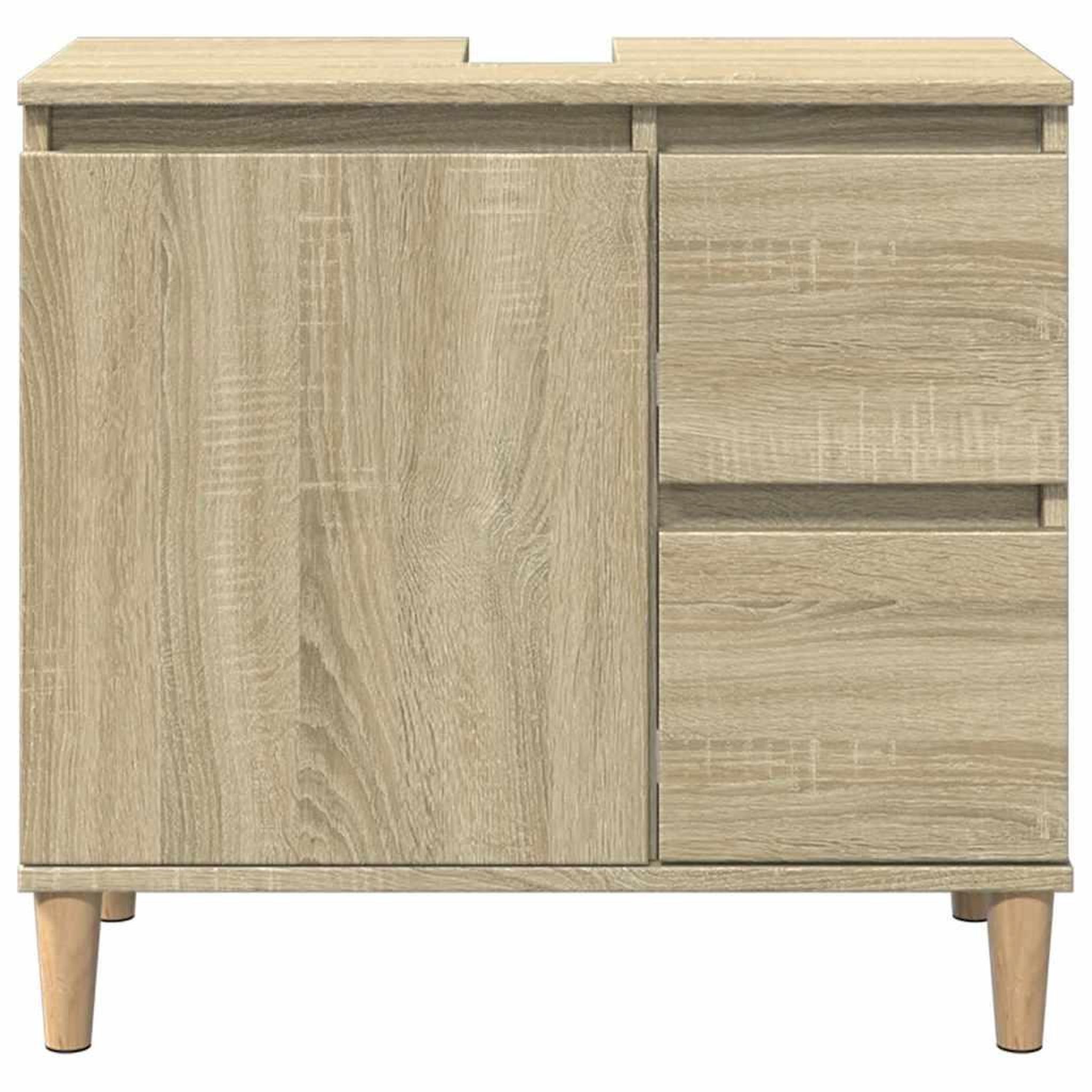 Voir la diapositive 4 : VIDAXL Armoire salle de bain chene sonoma 65x33x60 cm