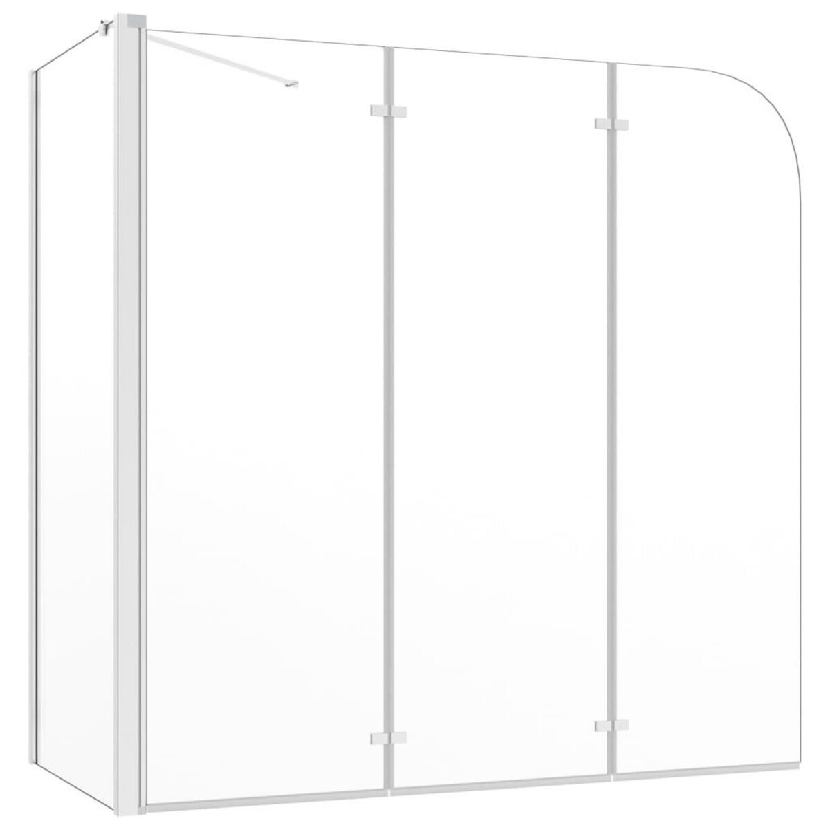 VIDAXL Enclos de bain 120x69x130 cm Verre trempe Transparent