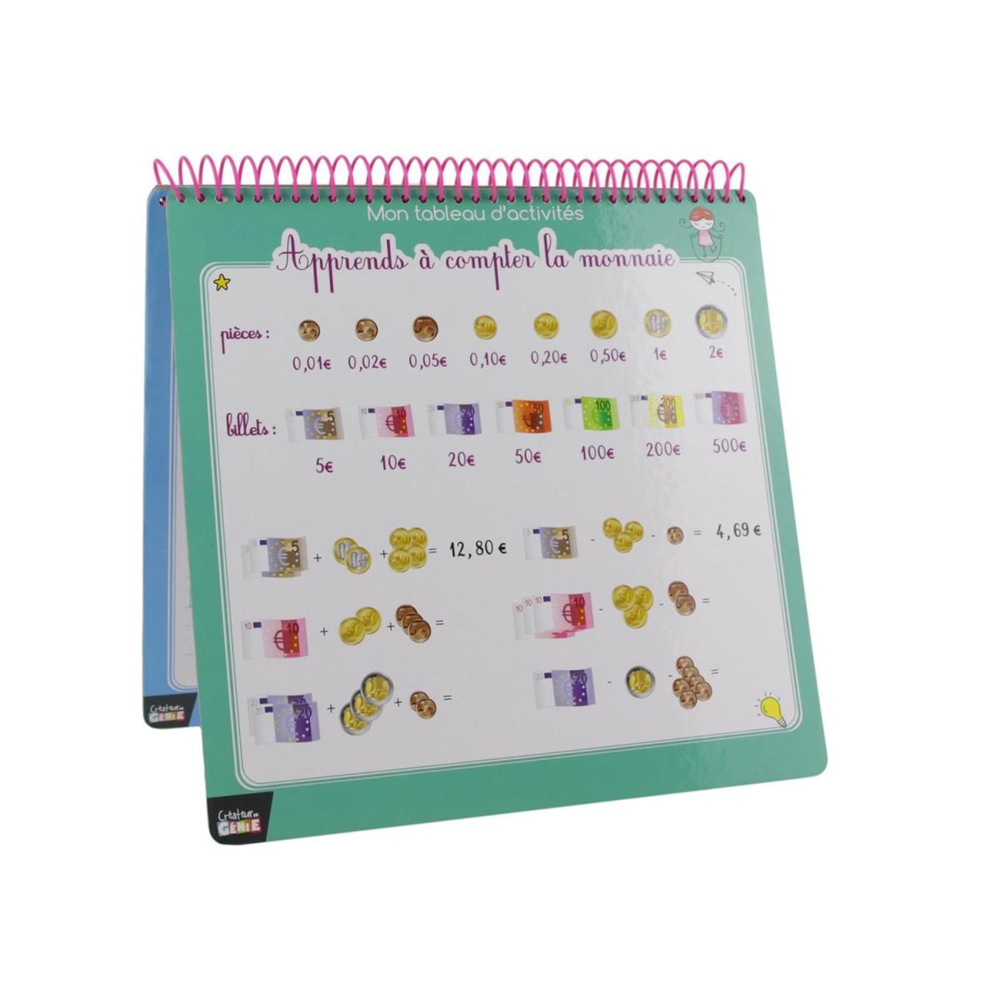 Jeux 2 momes Cahier éducatif & feutre  activités  35cm blanc