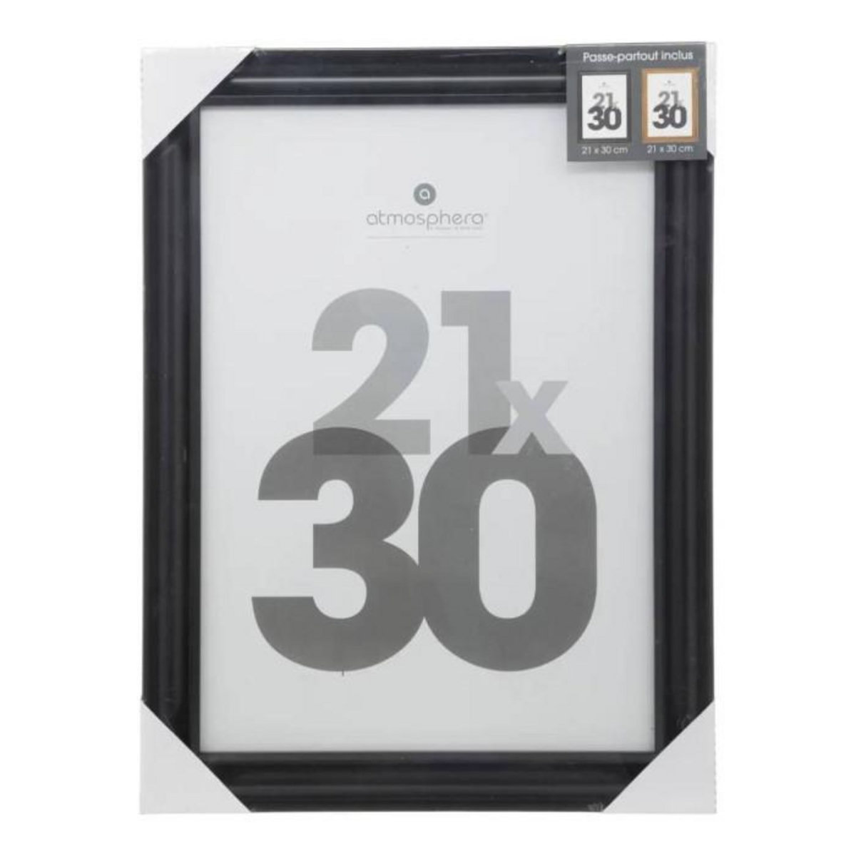 ATMOSPHERA Cadre Photo en Bois  Mae  21x30cm Noir