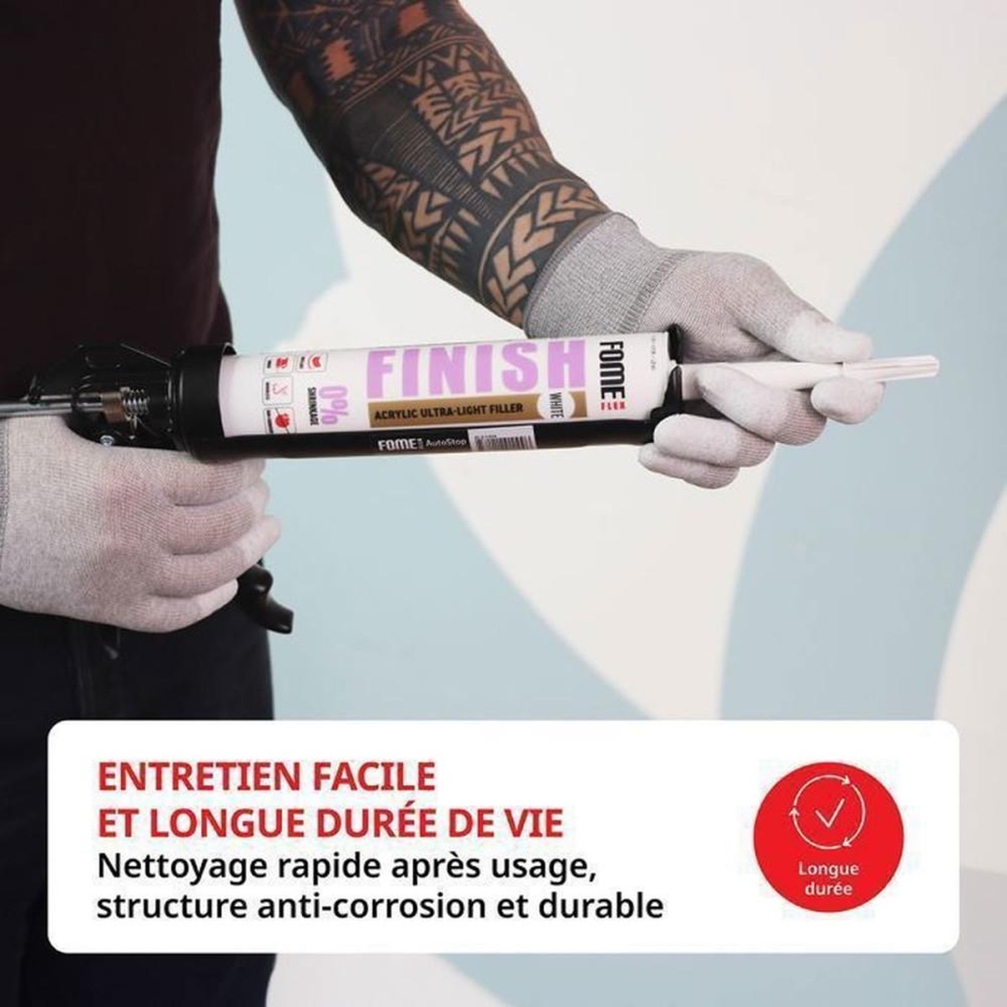 Voir la diapositive 5 : pistolet à cartouche manuel noir 310 ml Ø 50 mm 2000 N pour mastics et colles