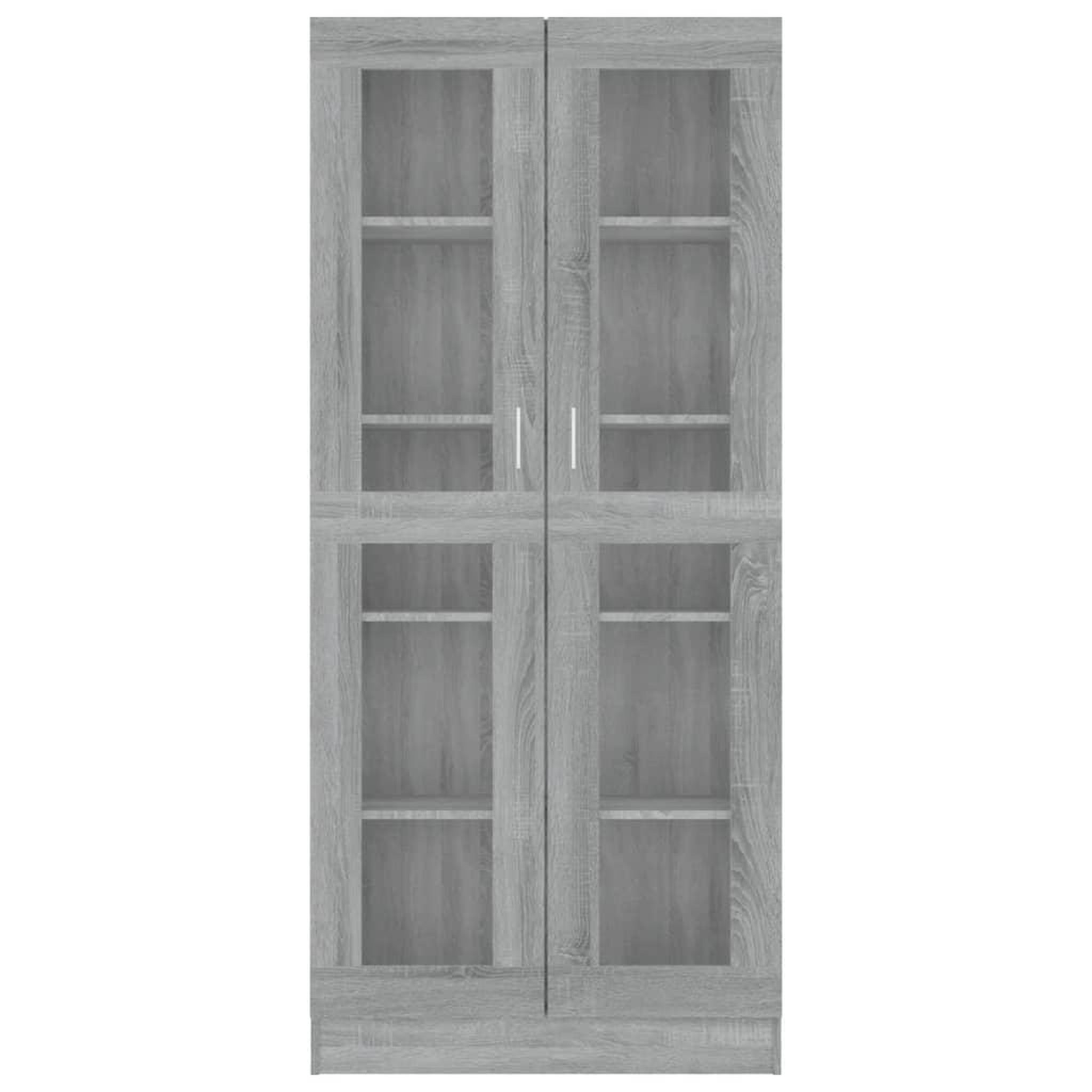 Voir la diapositive 3 : VIDAXL Armoire a vitrine Sonoma gris 82,5x30,5x185,5cm Bois ingenierie