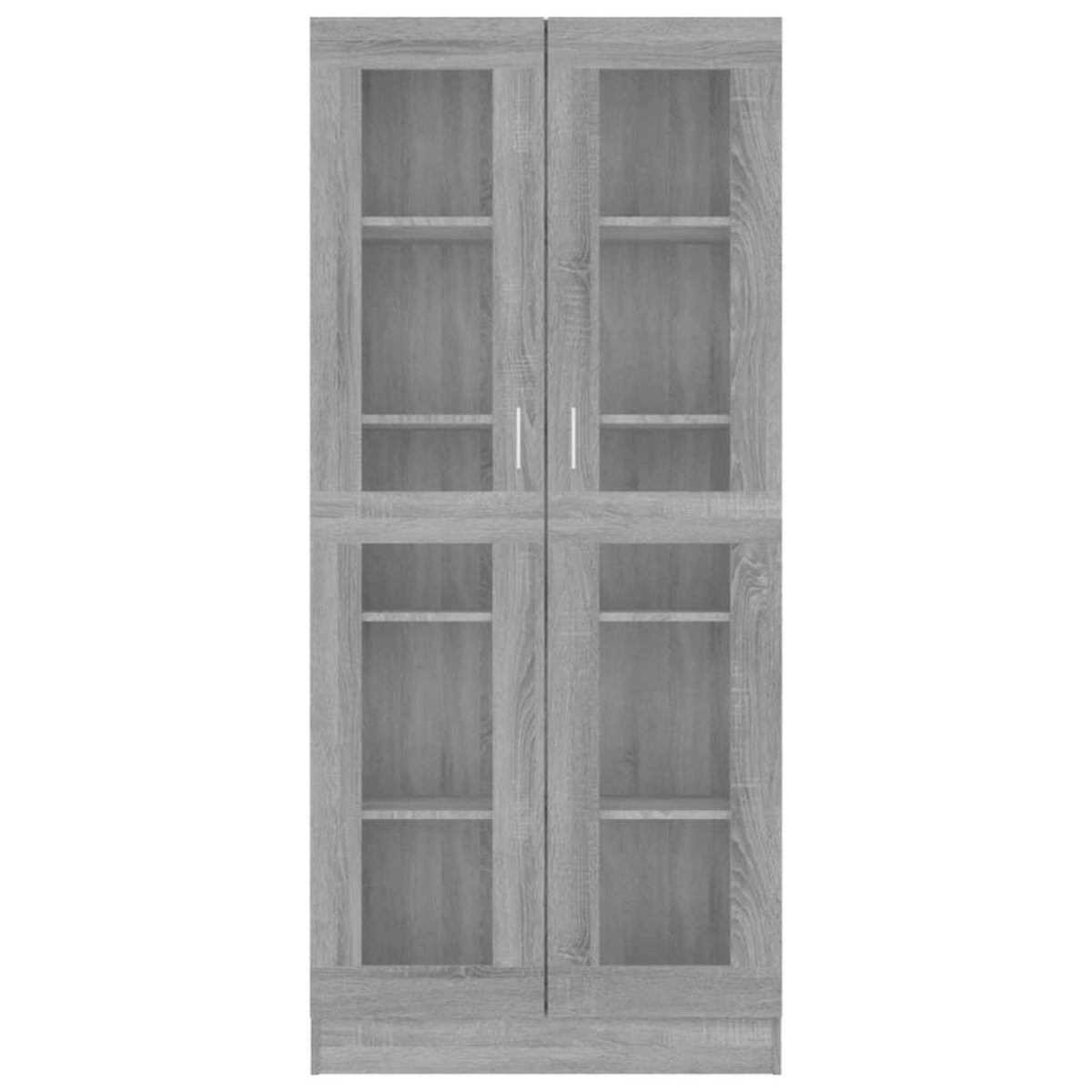 VIDAXL Armoire a vitrine Sonoma gris 82,5x30,5x185,5cm Bois ingenierie