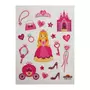  Stickers Princesses à paillettes et dorures - 7,5 x 10 cm