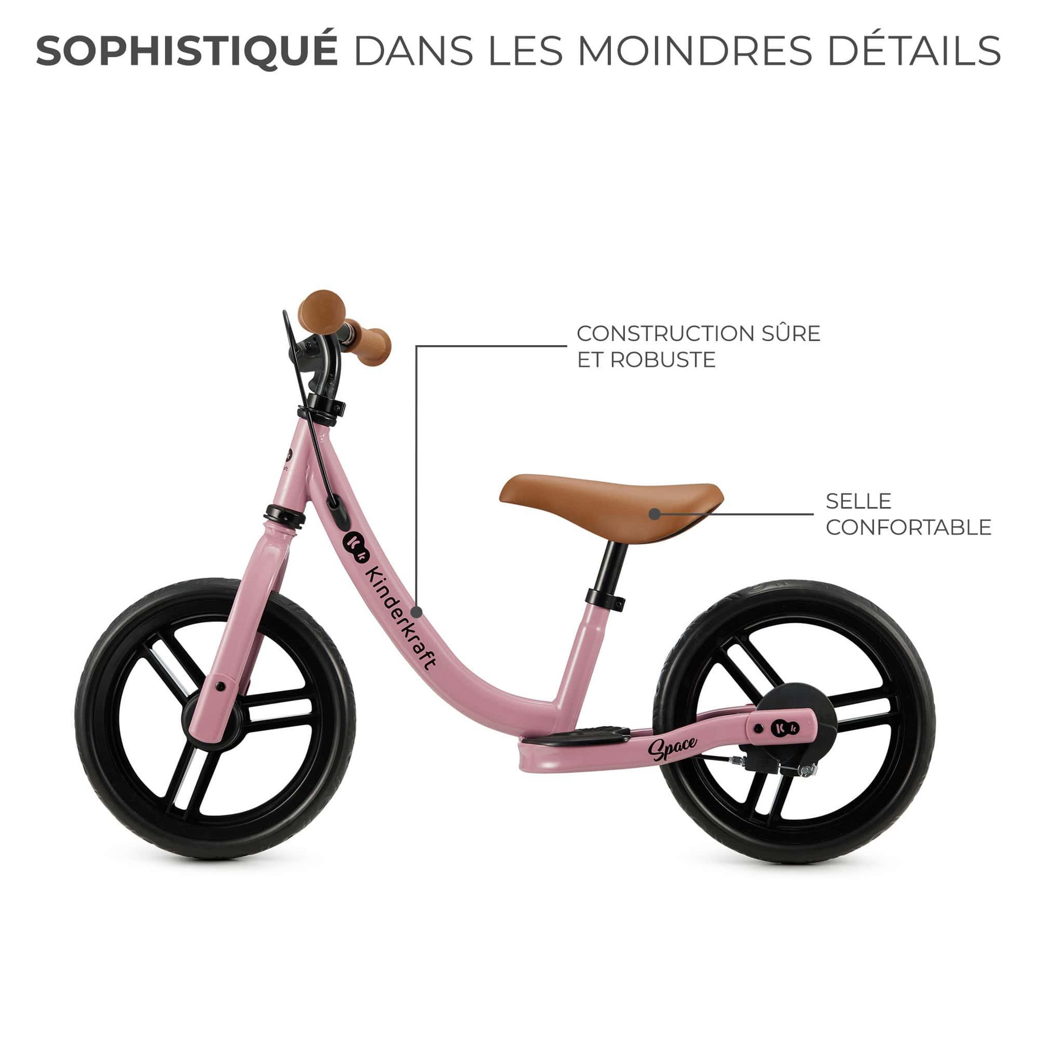 Voir la diapositive 5 : KINDERKRAFT Draisienne enfant avec frein a tambour modele espace